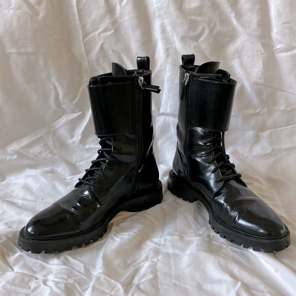 Inch2 Camden Double Monk boots, size 40, black
